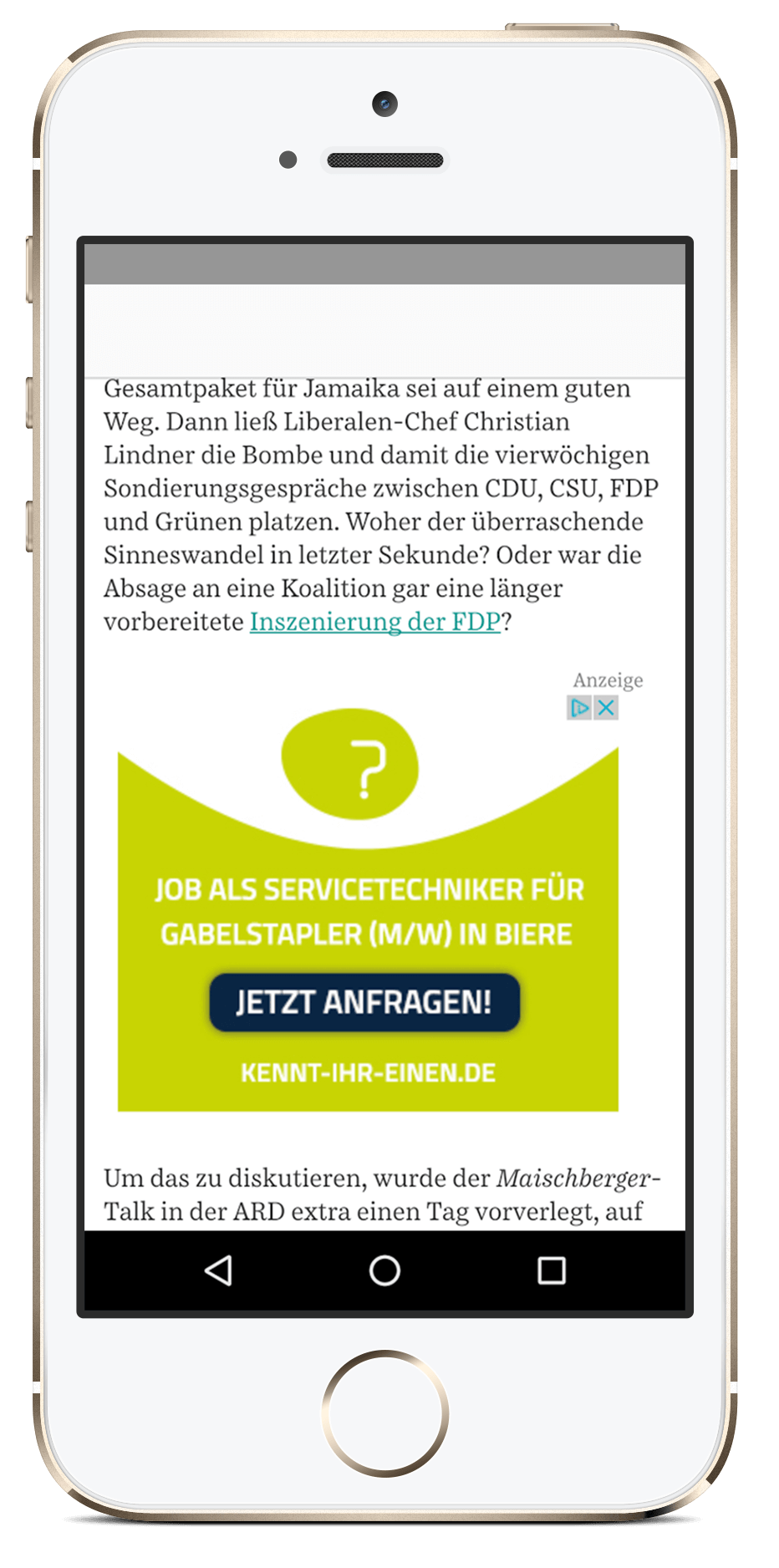 Beispiel für Retargeting
